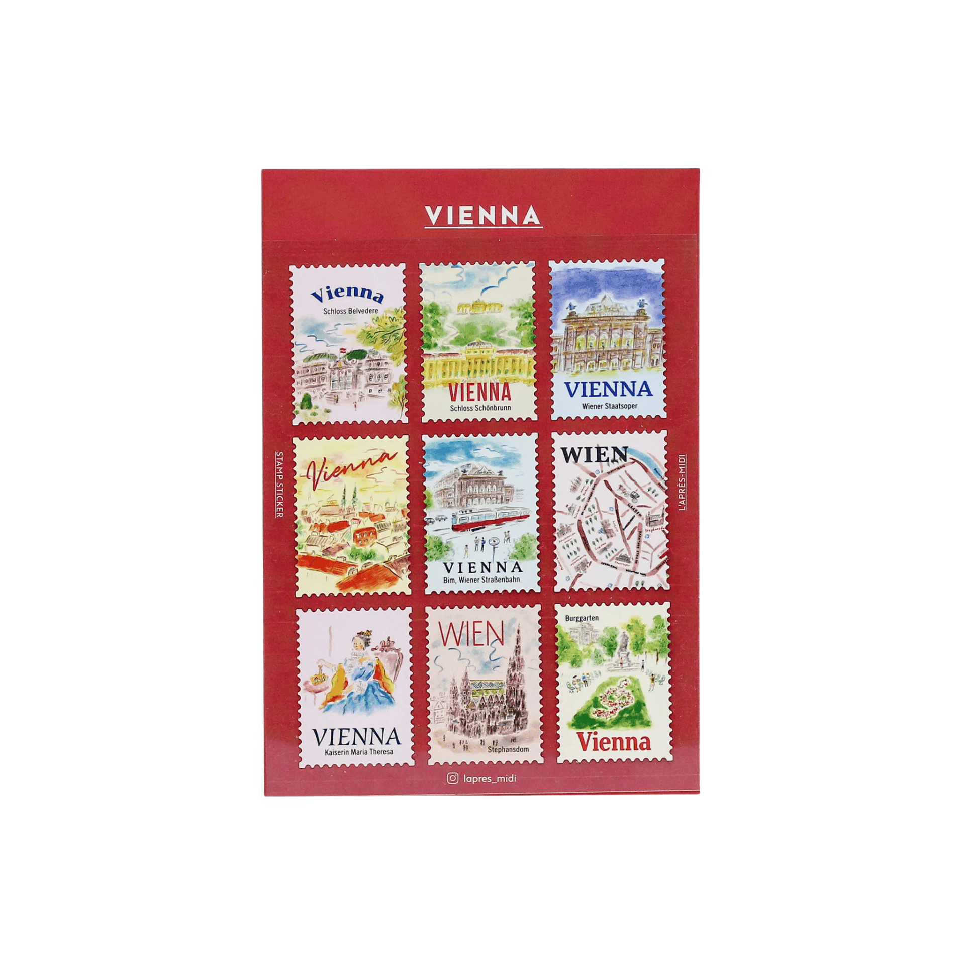 Pansydaisy Korea Stickers Travel Stamp Stickers - Vienna