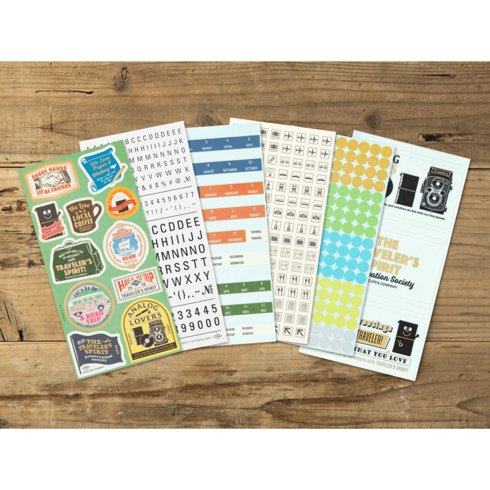 Traveler's Company Japan Stickers Traveler's Notebook Set Adesivi 2026 - Edizione Limitata