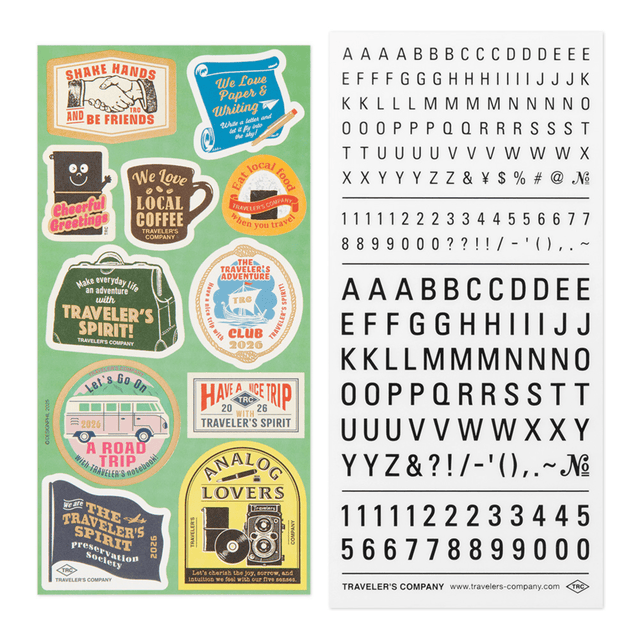 Traveler's Company Japan Stickers Traveler's Notebook Set Adesivi 2026 - Edizione Limitata