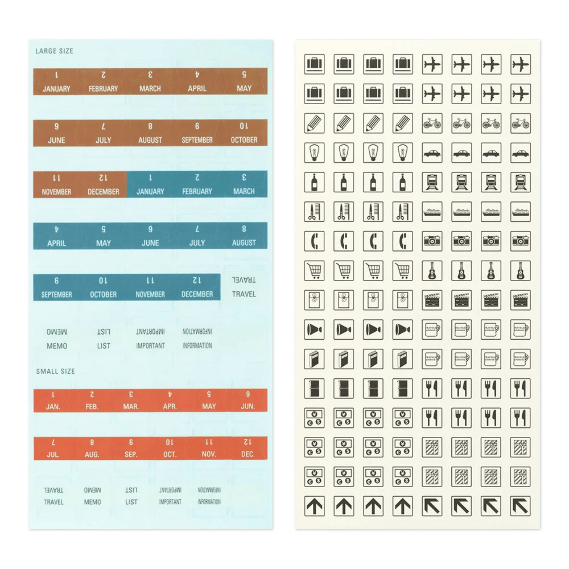 Traveler's Company Japan Stickers Traveler's Notebook Stickers Set 2027 - Edizione Limitata