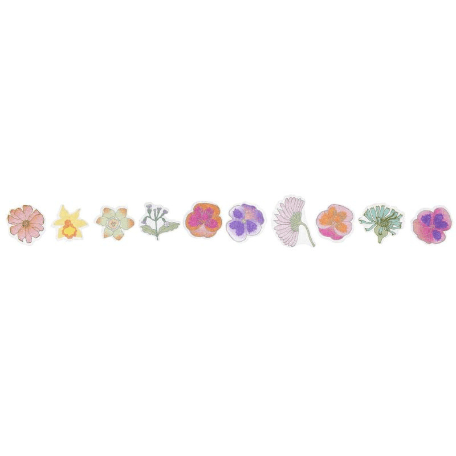 Rico Design Stickers Washi Stickers Fuschikato Flowers