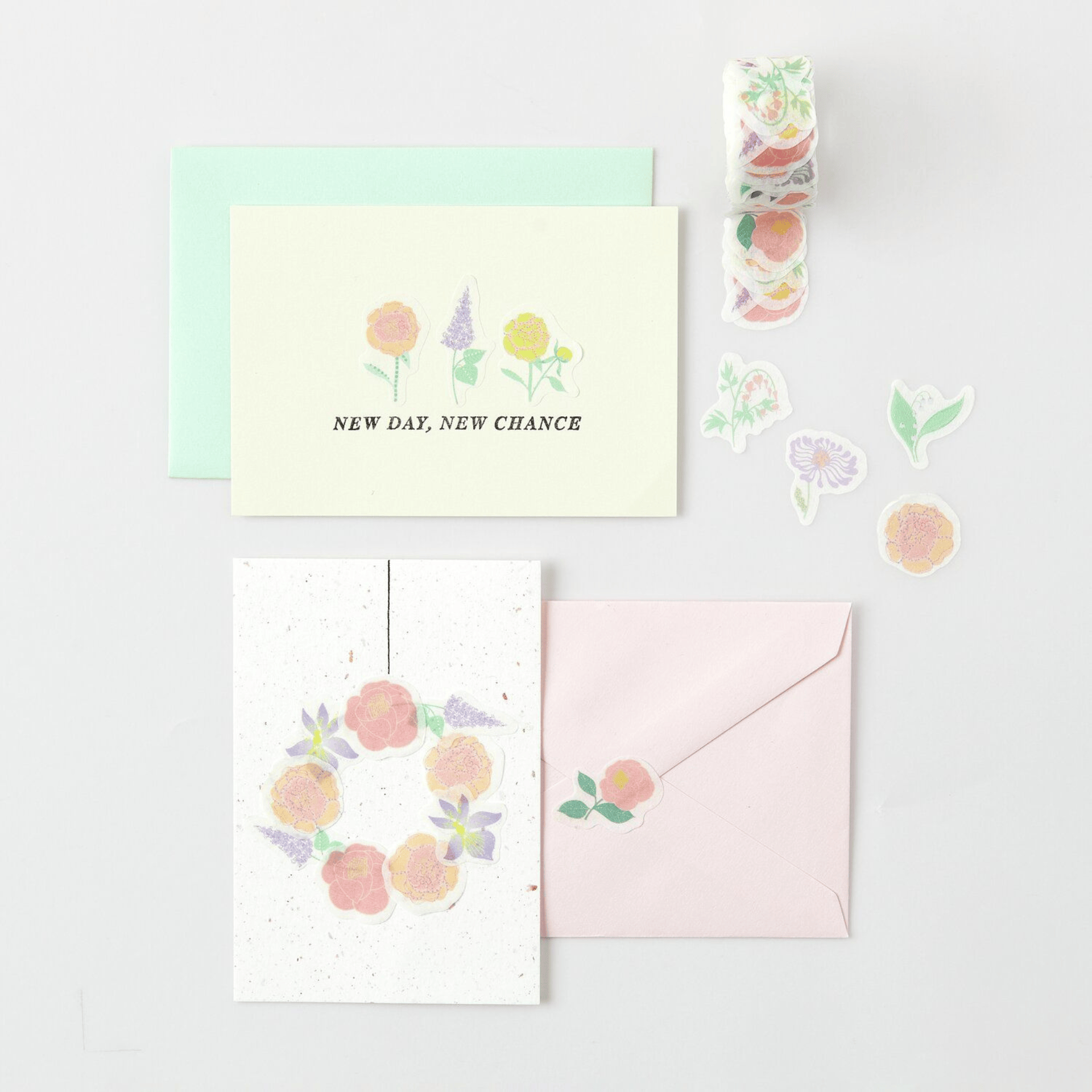 Rico Design Stickers Washi Stickers Pastel Flowers