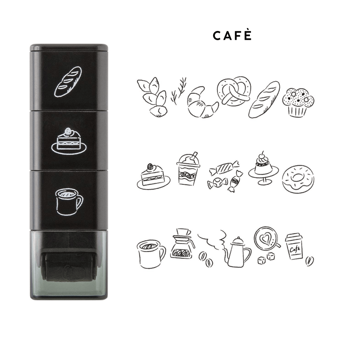 Midori Timbri CAFÈ Midori Paintable Stamp Roller