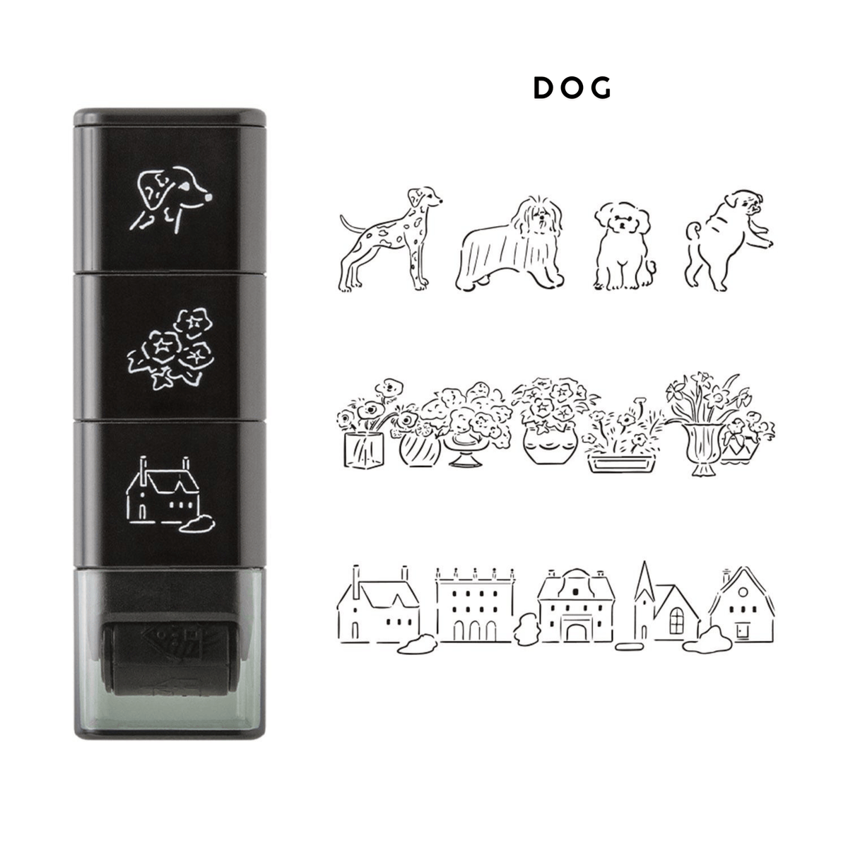 Midori Timbri DOG Midori Paintable Stamp Roller