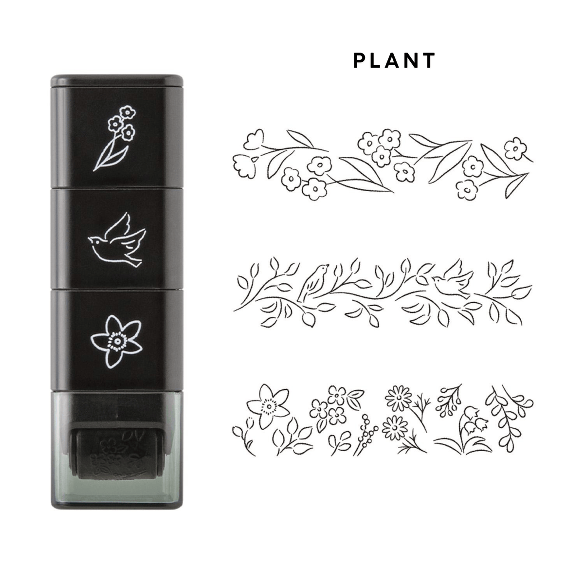 Midori Timbri PLANT Midori Paintable Stamp Roller