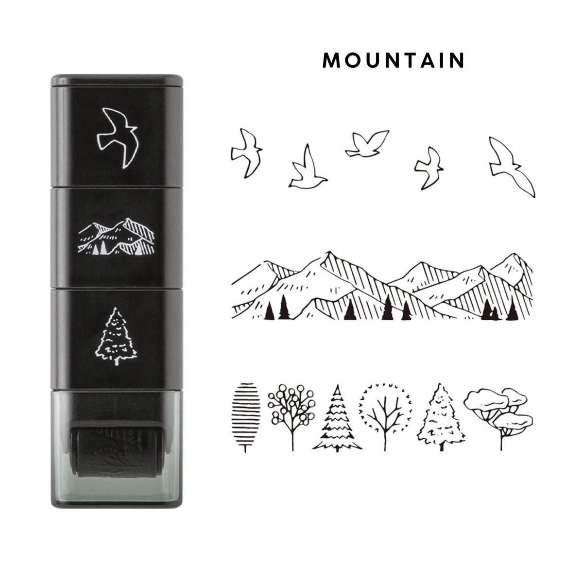 Midori Timbri MOUNTAIN Midori Paintable Stamp Roller