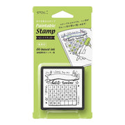 Midori Timbri Timbro Paintable Pre-inked - Habit Tracker