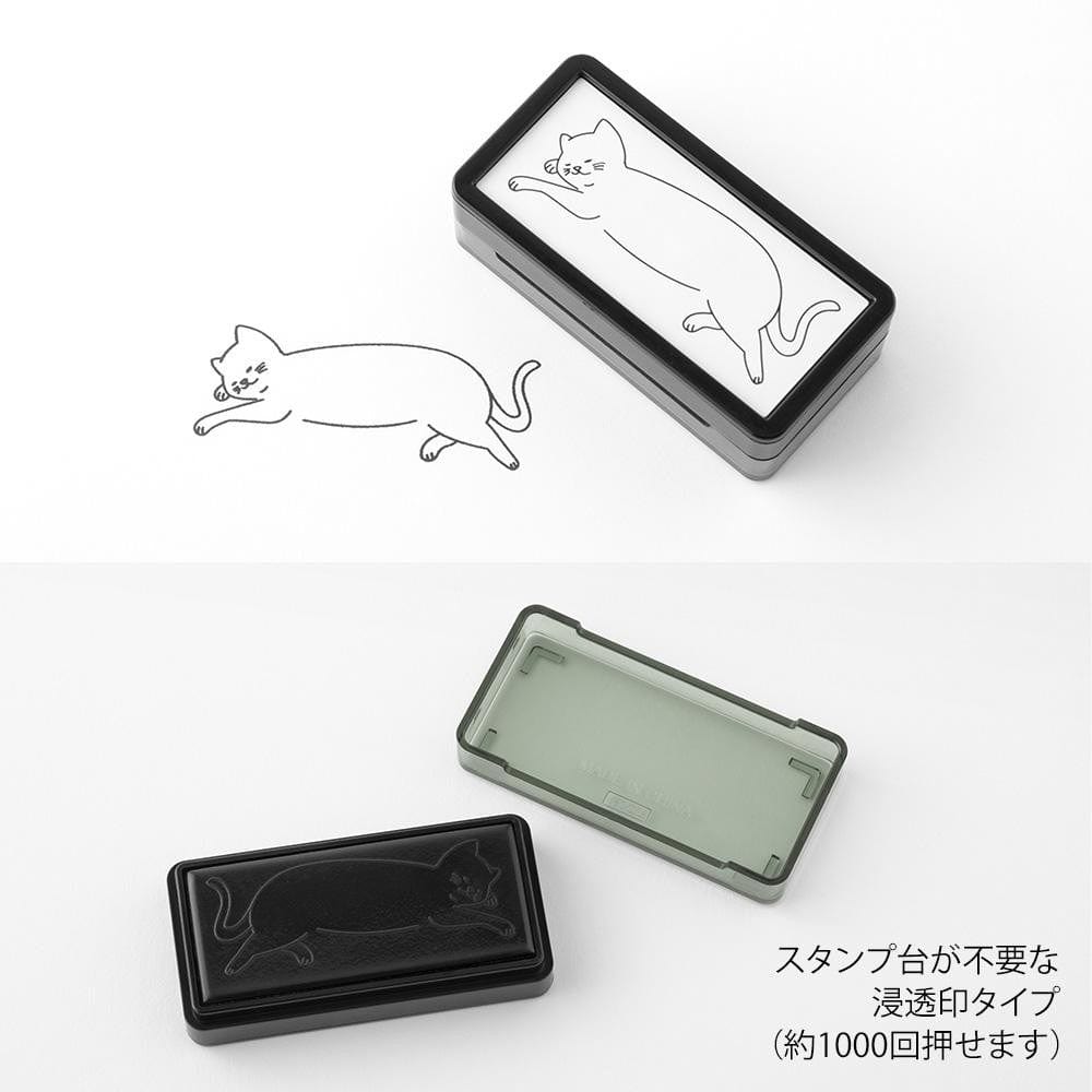 Midori Timbri Timbro Paintable Pre-inked - Half Size Cat