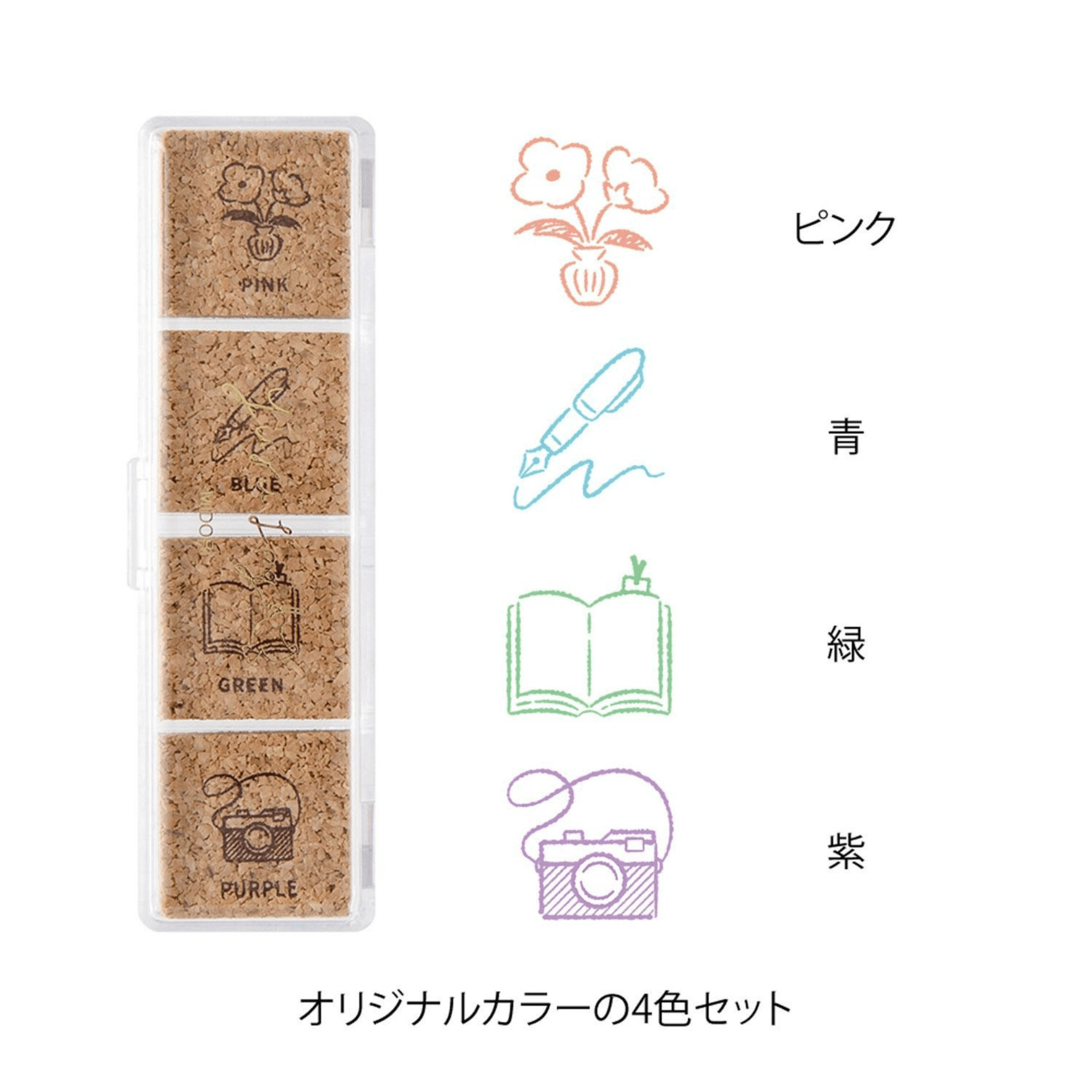 Midori Timbri Timbro Yuru Log Pre-inked Stamp Daily Life