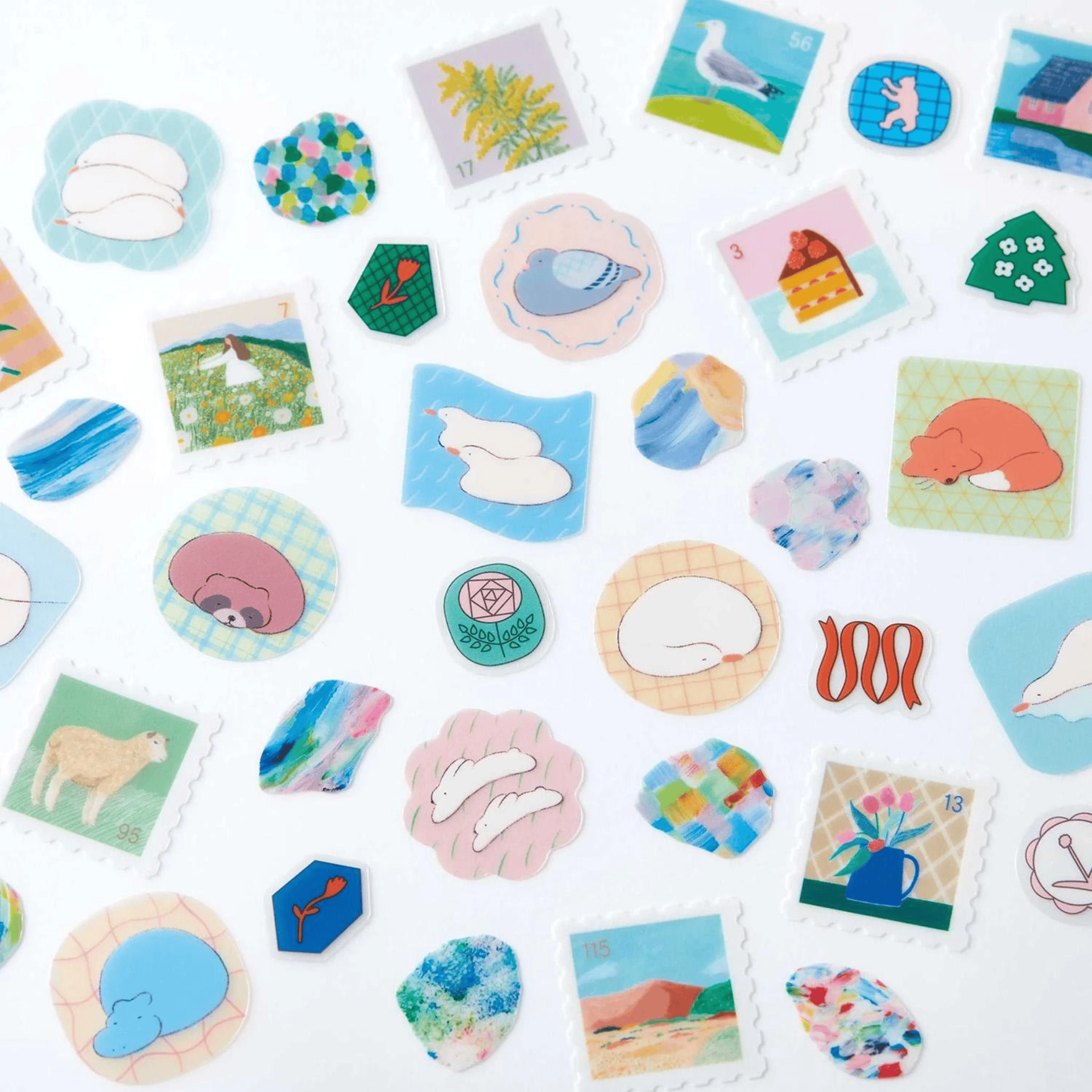 King Jim Hitotoki Washi Tape Trasparent Stickers Soda - 30mm Stamp