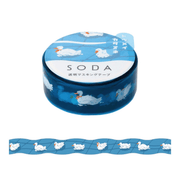King Jim Hitotoki Washi Tape Trasparent Tape Soda - 15mm Duck Pond