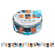 King Jim Hitotoki Washi Tape Trasparent Tape Soda - 15mm Face