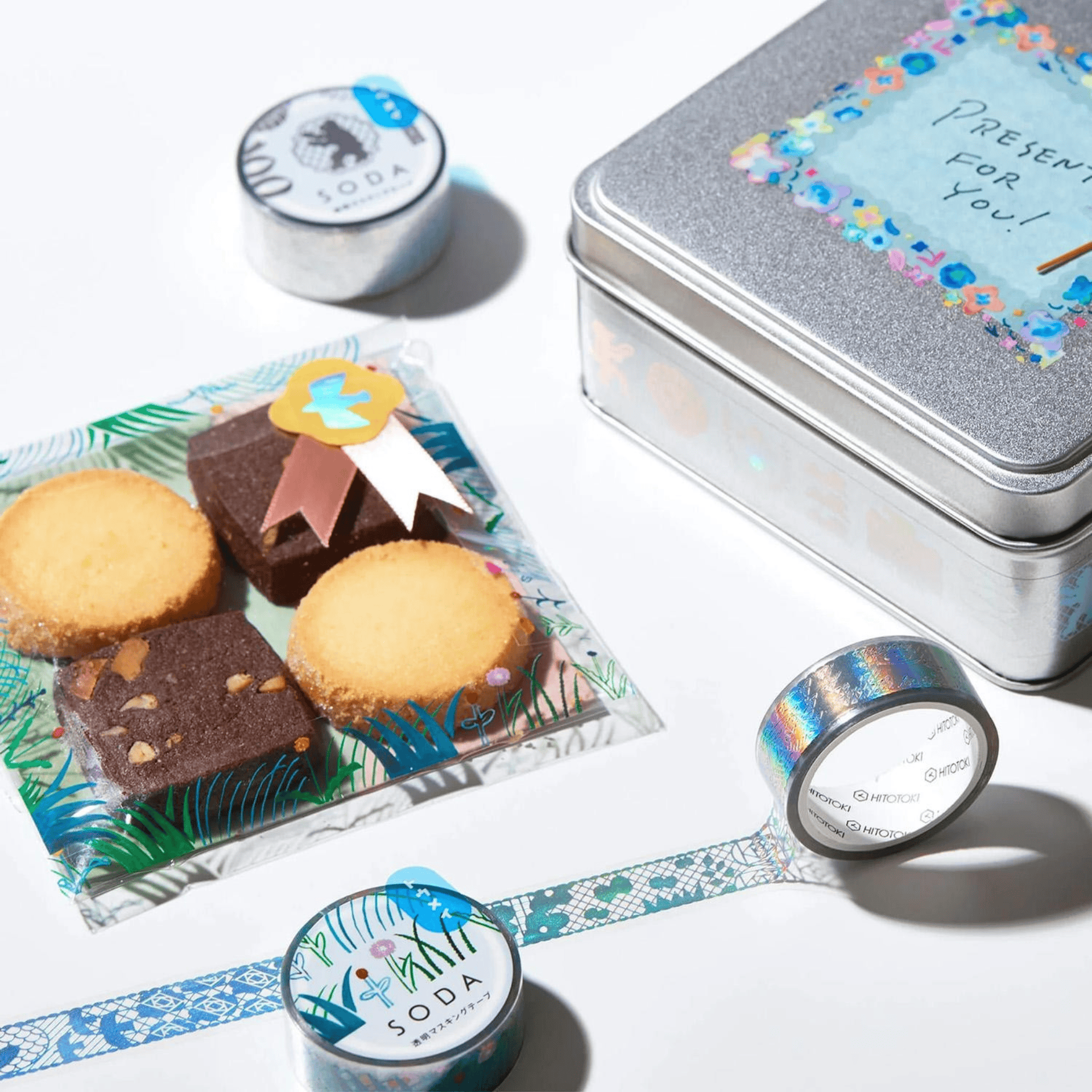 King Jim Hitotoki Washi Tape Trasparent Tape Soda - 15mm Grass