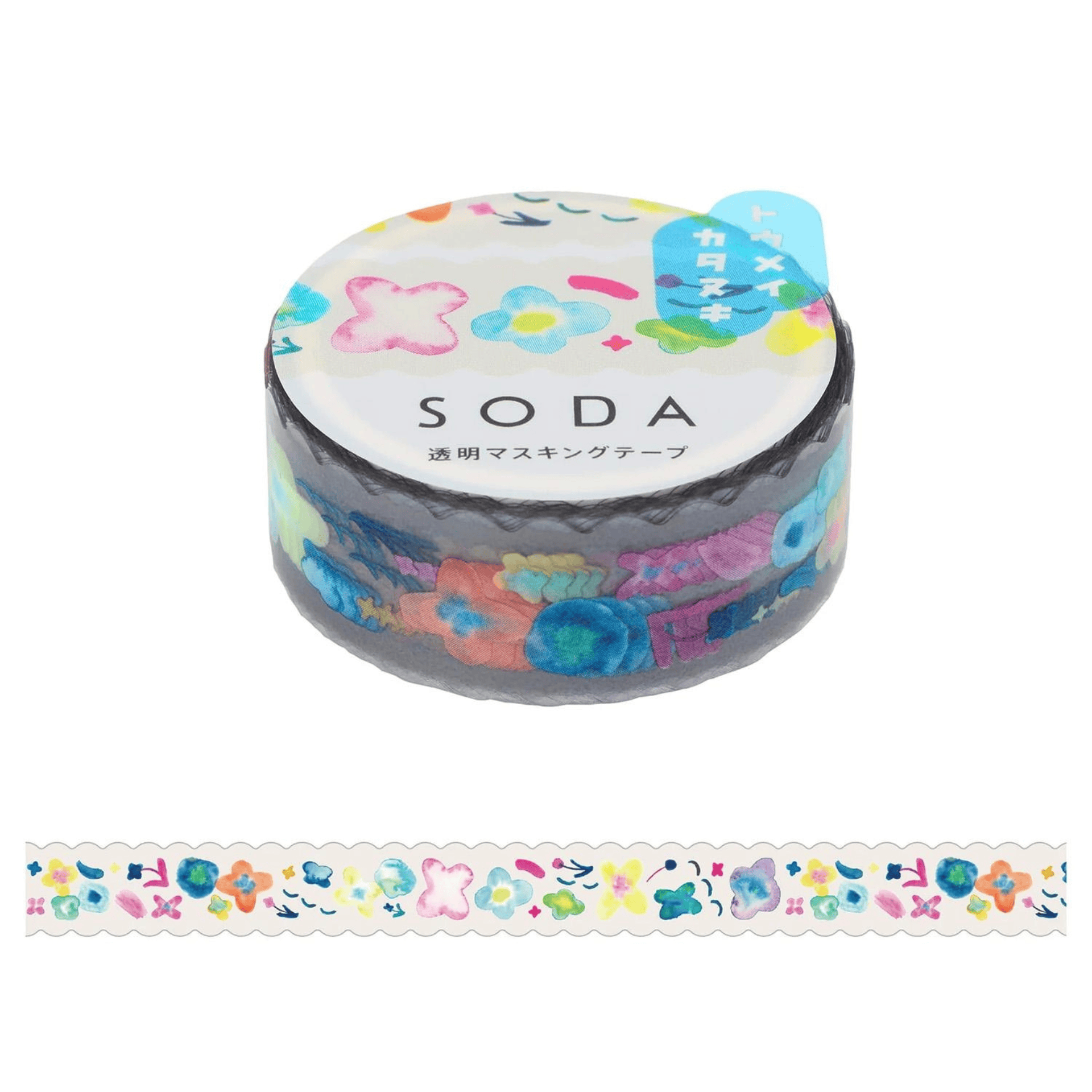 King Jim Hitotoki Washi Tape Trasparent Tape Soda - 15mm Petal