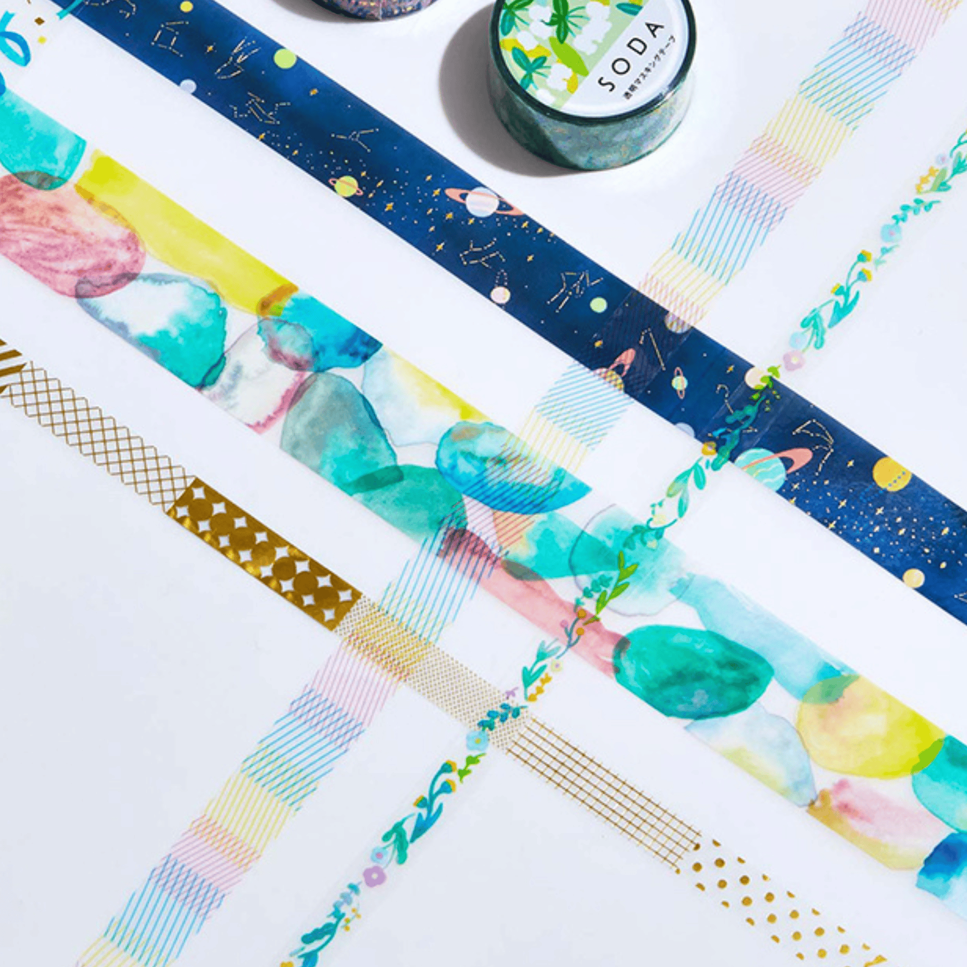 King Jim Hitotoki Washi Tape Trasparent Tape Soda - 15mm Prism