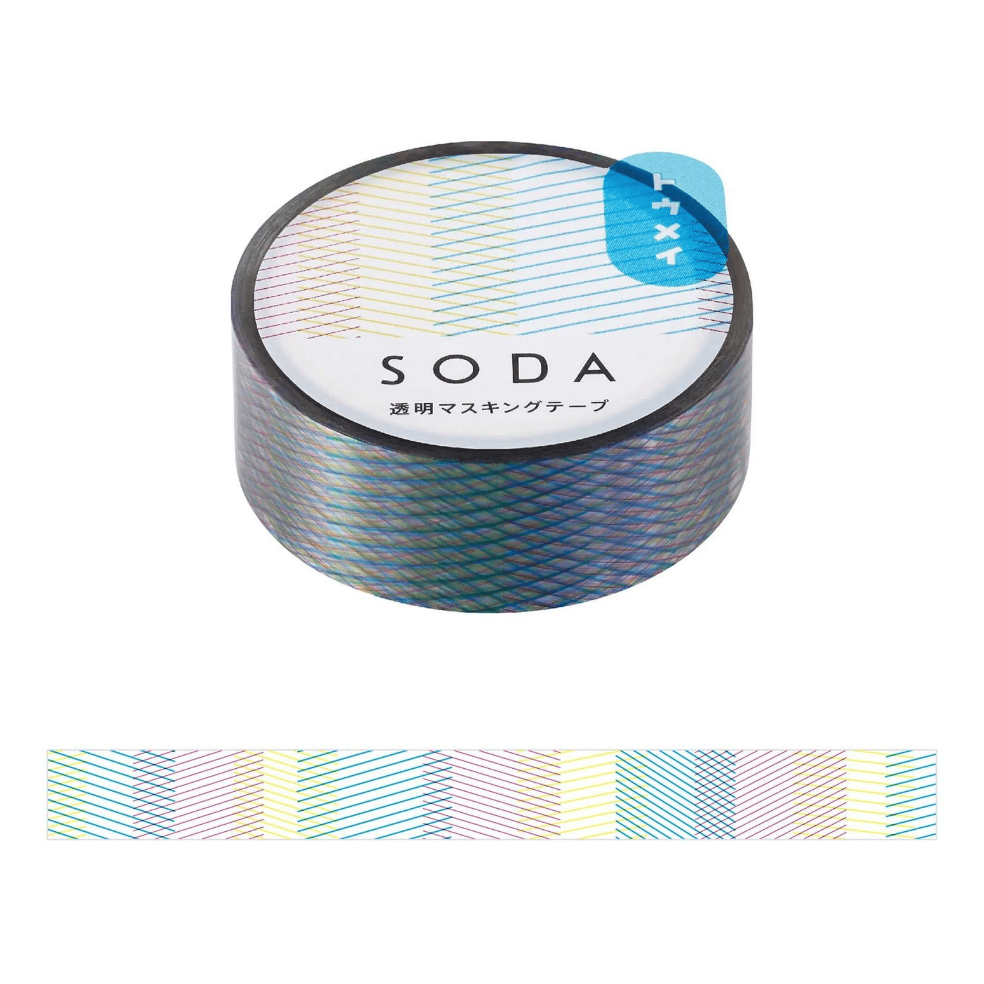 King Jim Hitotoki Washi Tape Trasparent Tape Soda - 15mm Prism