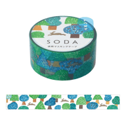 King Jim Hitotoki Washi Tape Trasparent Tape Soda - 20mm Hare