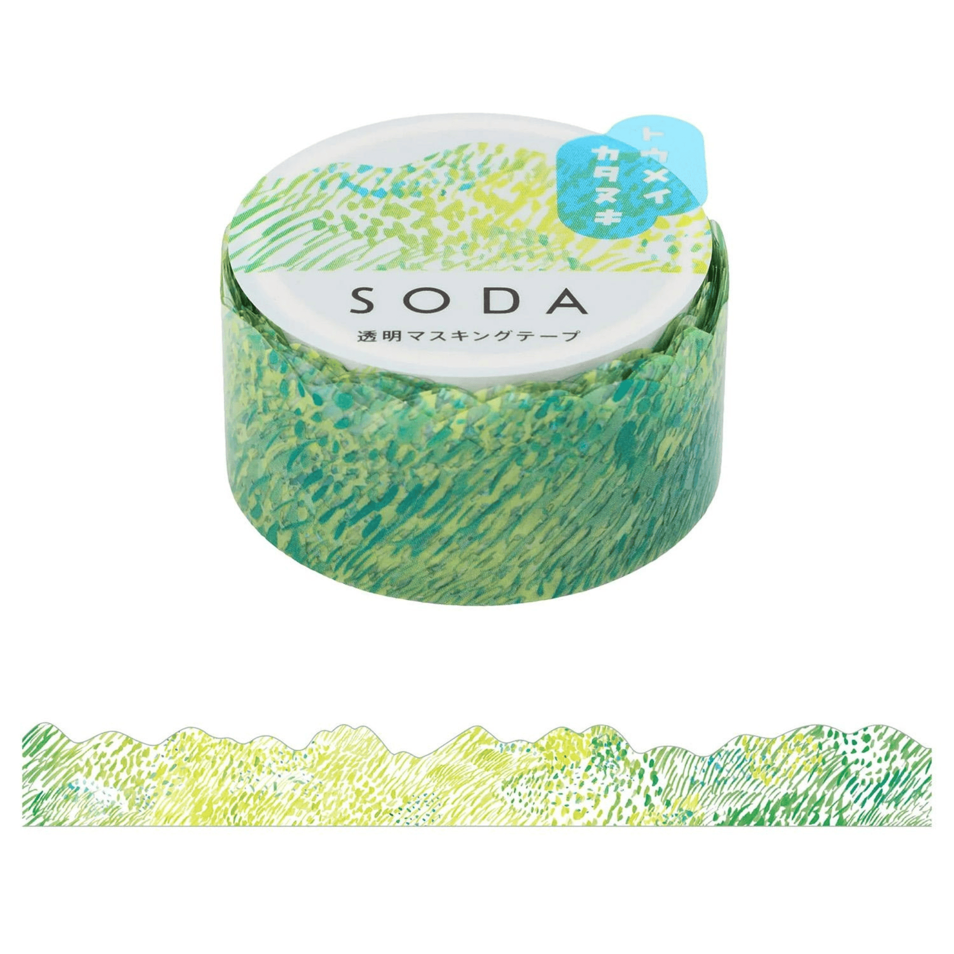King Jim Hitotoki Washi Tape Trasparent Tape Soda - 20mm Mountains