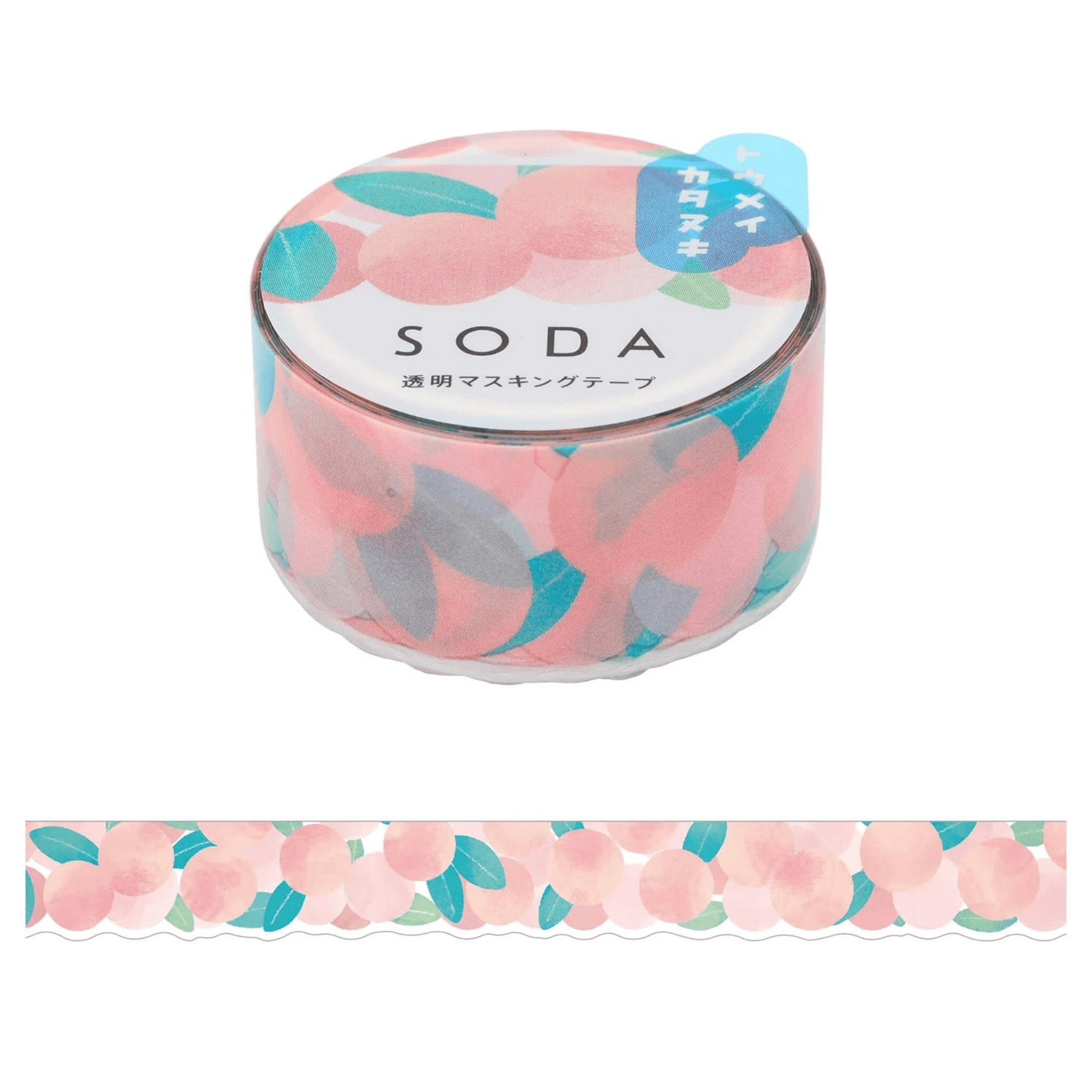 King Jim Hitotoki Washi Tape Trasparent Tape Soda - 20mm Peach