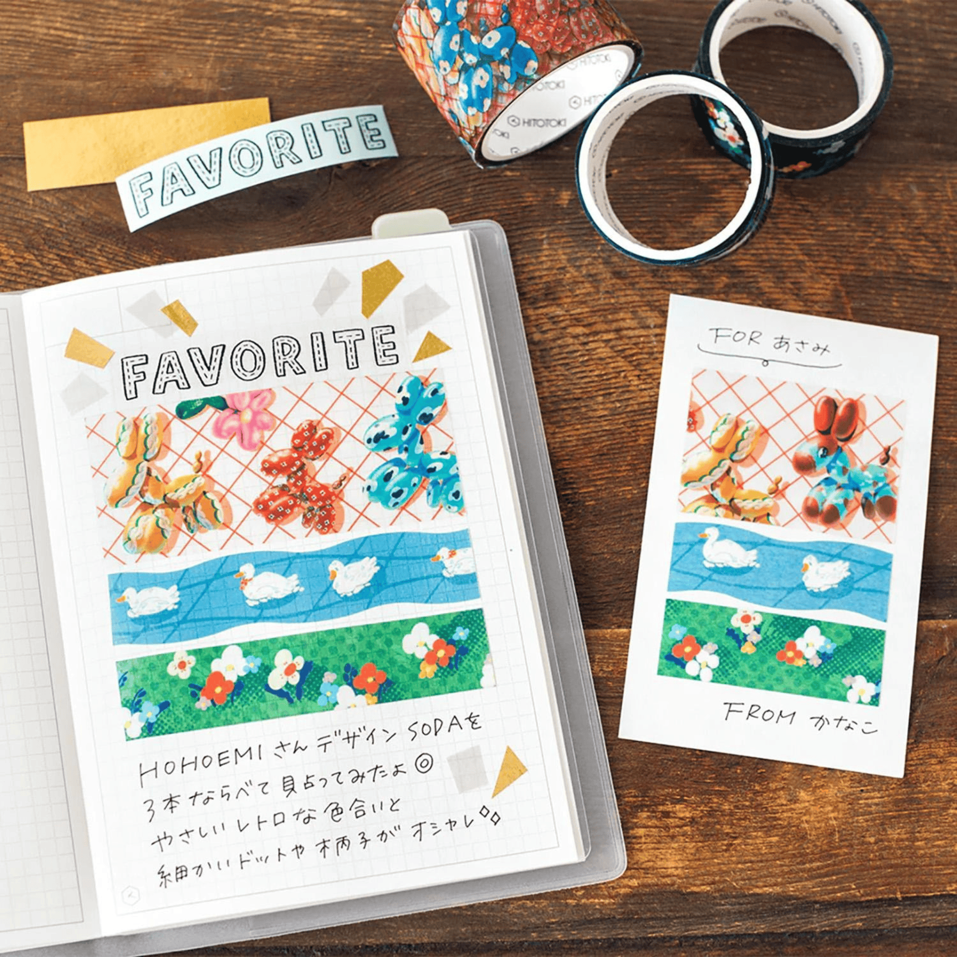 King Jim Hitotoki Washi Tape Trasparent Tape Soda - 30mm Balloon