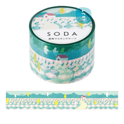 King Jim Hitotoki Washi Tape Trasparent Tape Soda - 30mm Home