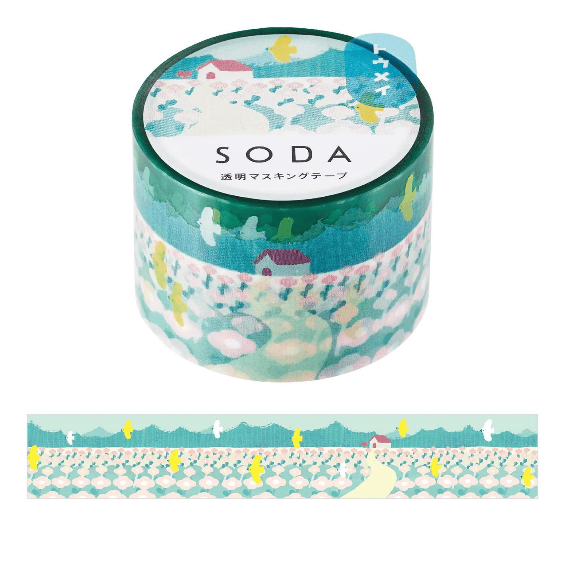 King Jim Hitotoki Washi Tape Trasparent Tape Soda - 30mm Home