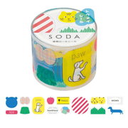 King Jim Hitotoki Washi Tape Trasparent Tape Soda - 30mm Variety