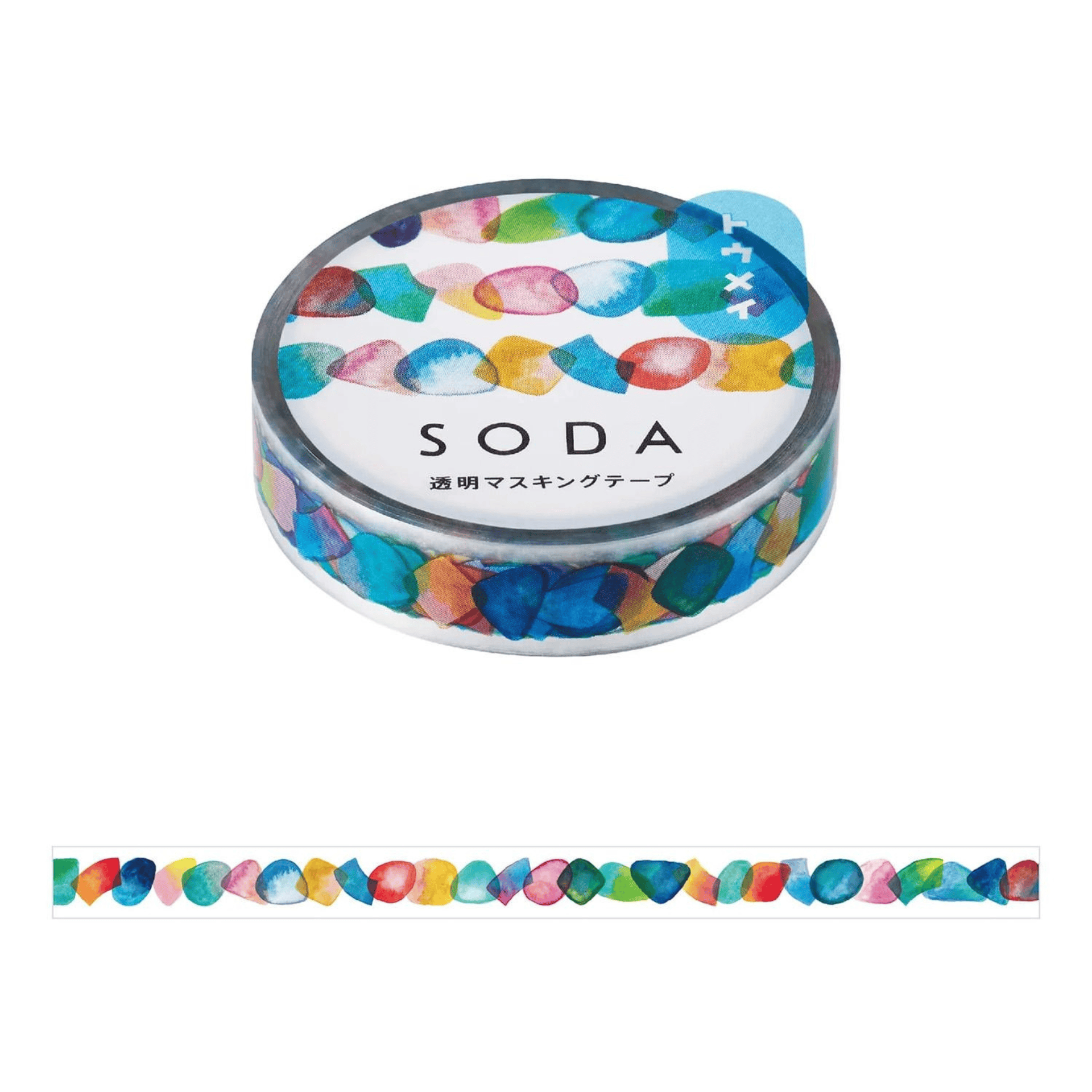King Jim Hitotoki Washi Tape Trasparent Tape Soda - SLIM Drop