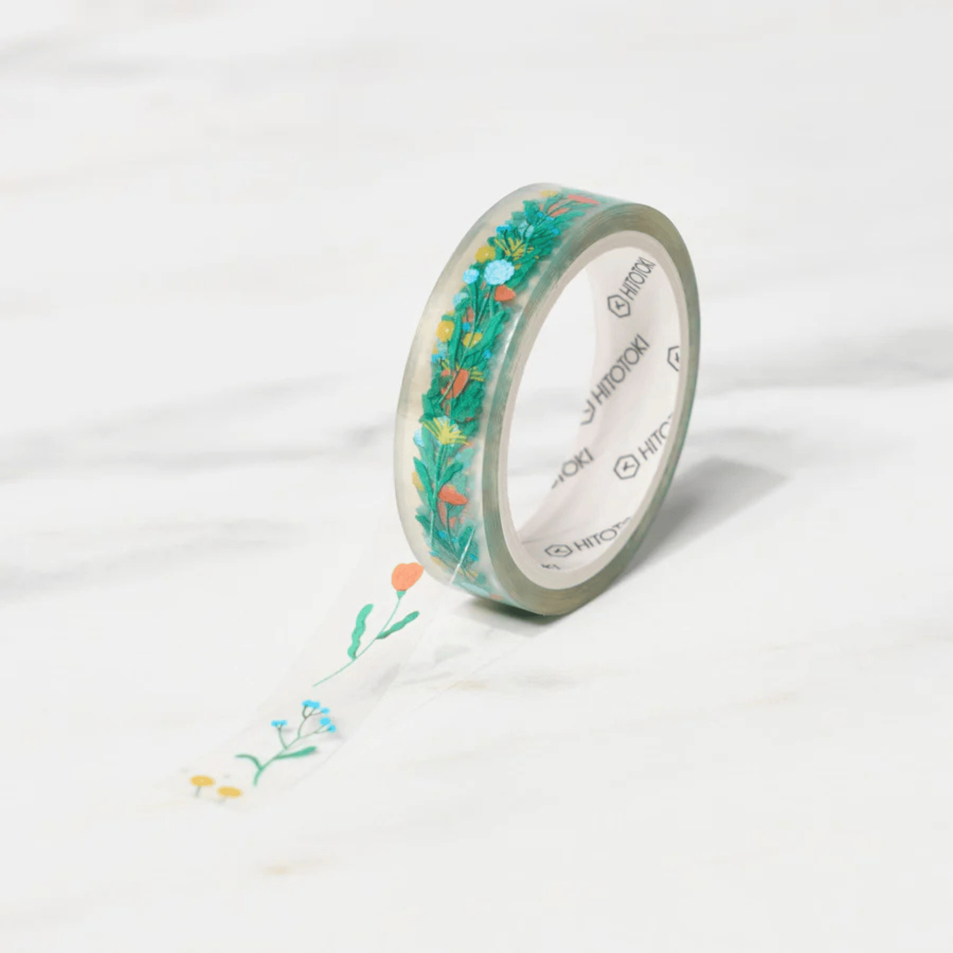 King Jim Hitotoki Washi Tape Trasparent Tape Soda - SLIM Flowers