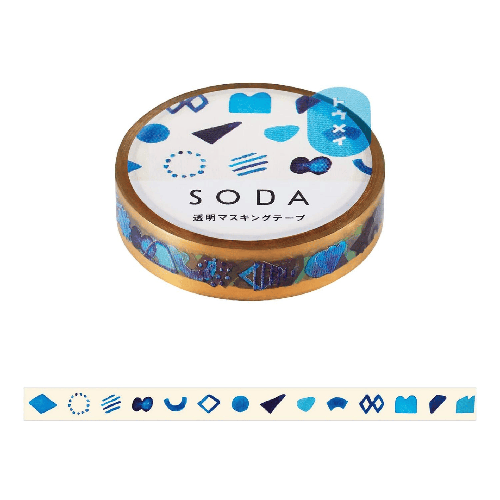 King Jim Hitotoki Washi Tape Trasparent Tape Soda - SLIM Shape