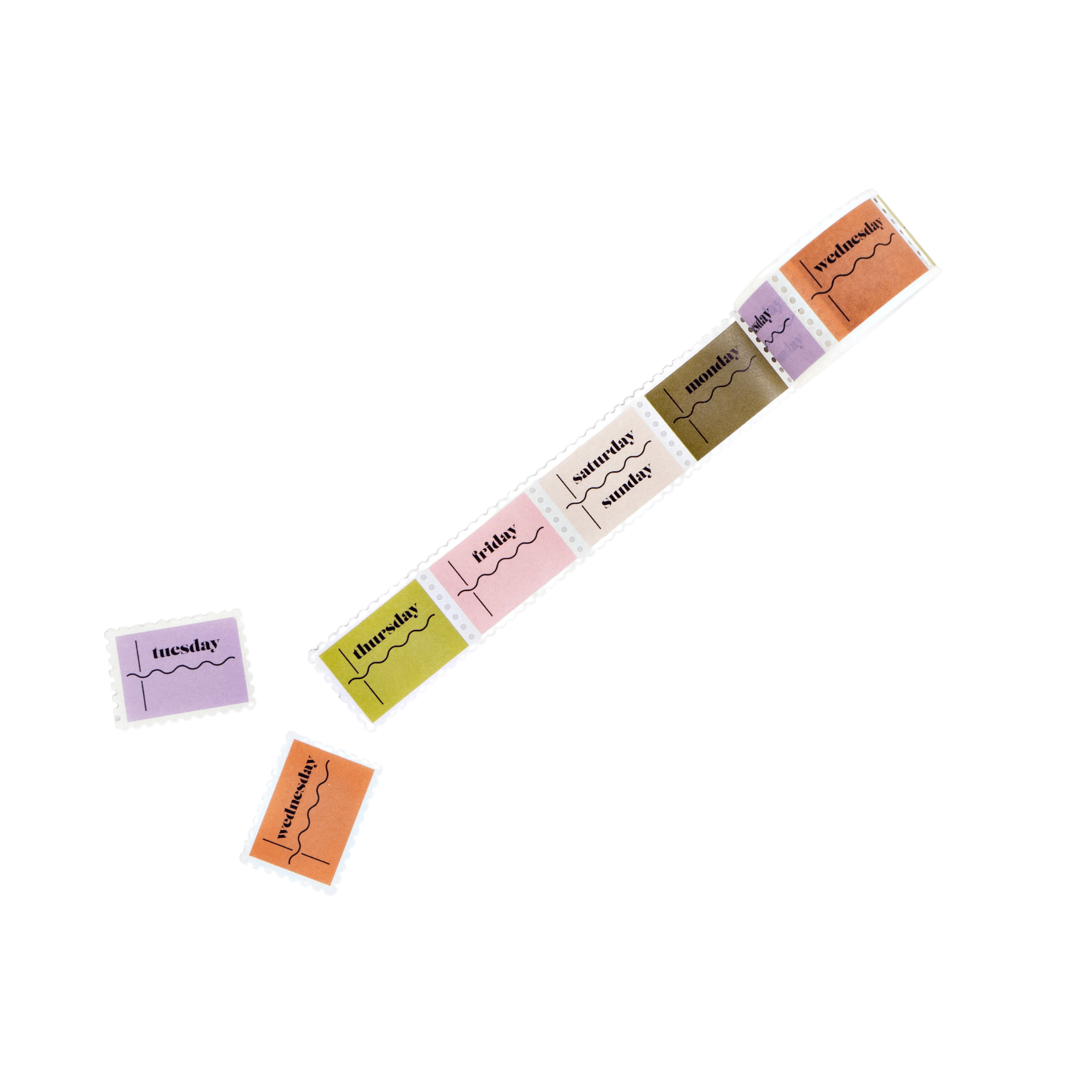 The Completist Washi Tape Washi Tape Days of the Week Squiggle