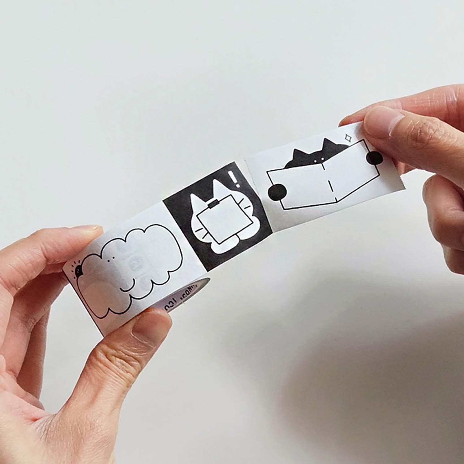 Iconic Washi Tape Washi Tape Doodle Sticky Memo Rol - Cat