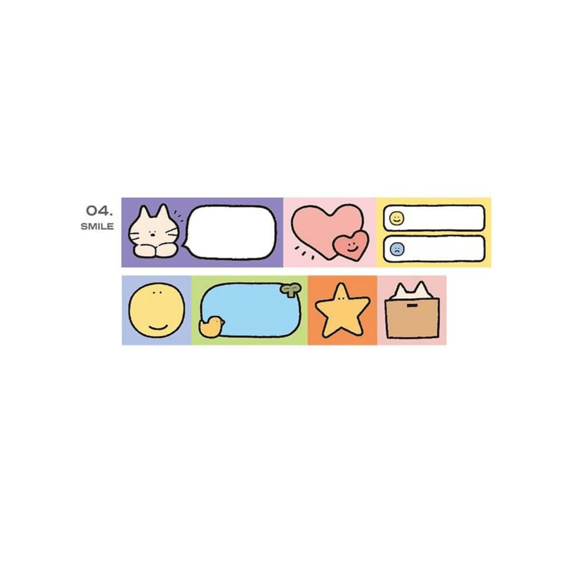 Iconic Washi Tape Washi Tape Doodle Sticky Memo Rol - Smile