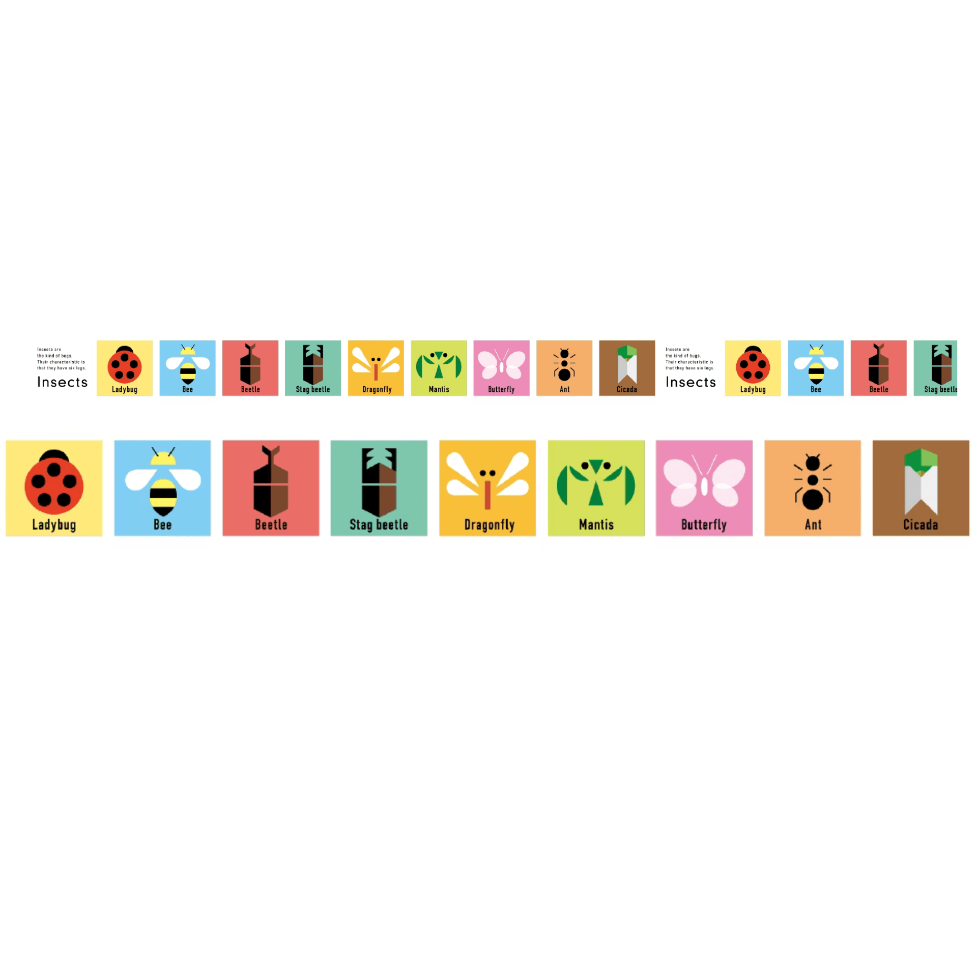 mt Washi Tape Washi tape Mt Kid - Insects