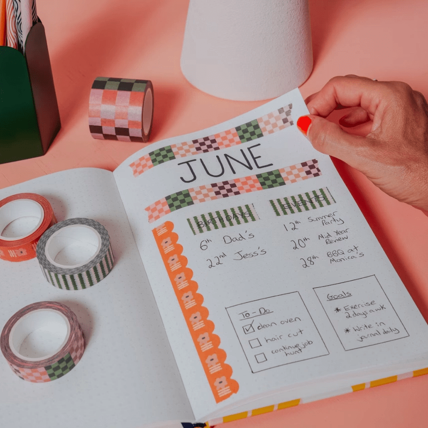 Papier Washi Tape Washi Tape Set Check