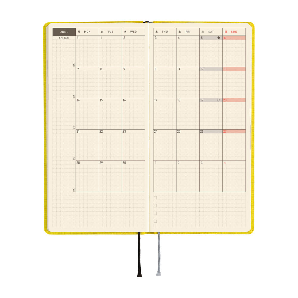 Hobonichi Weeks 2027 MEGA - Colors Canaria Yellow