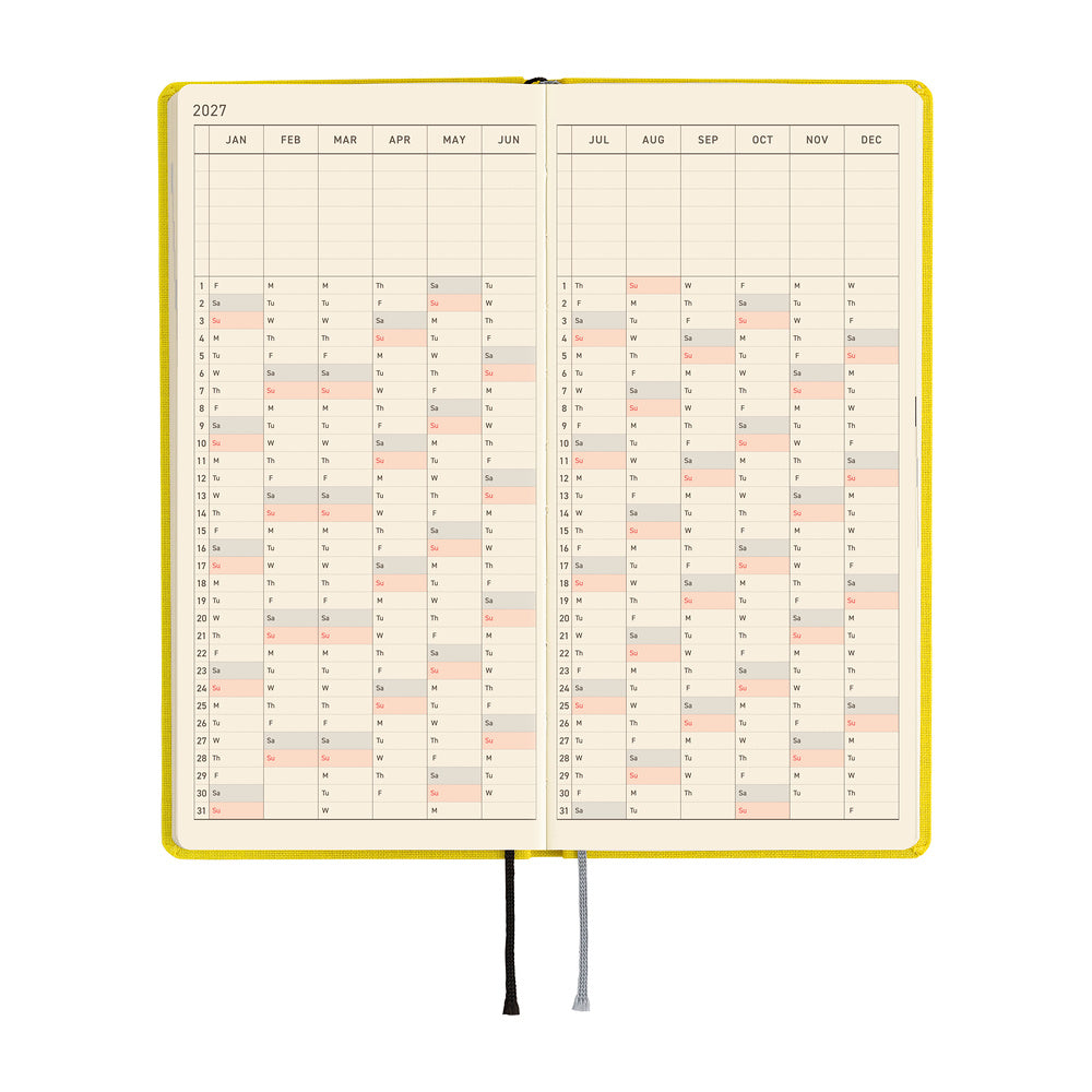 Hobonichi Weeks 2027 MEGA - Colors Canaria Yellow