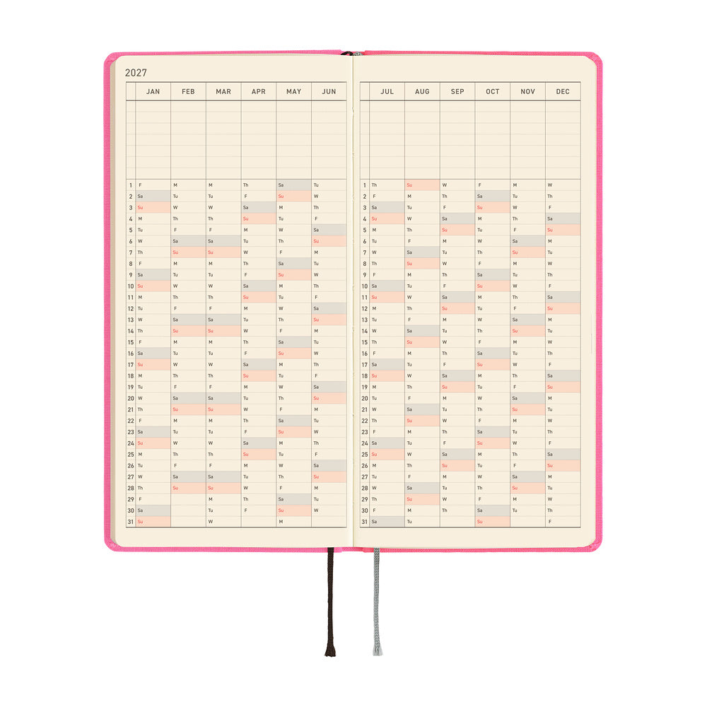 Hobonichi Weeks 2027 MEGA - Colors Pink Sapphire