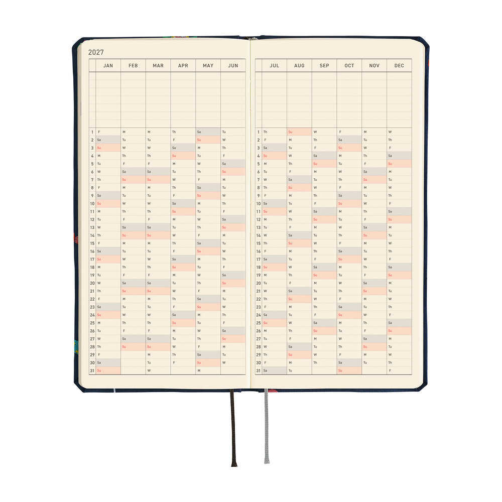 Hobonichi Weeks 2027 MEGA - Bow & Tie Candy Dream