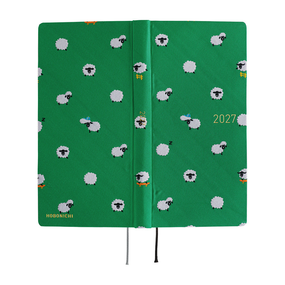 Hobonichi Weeks 2027 MEGA - Bow & Tie Sheep Sheep Sheep