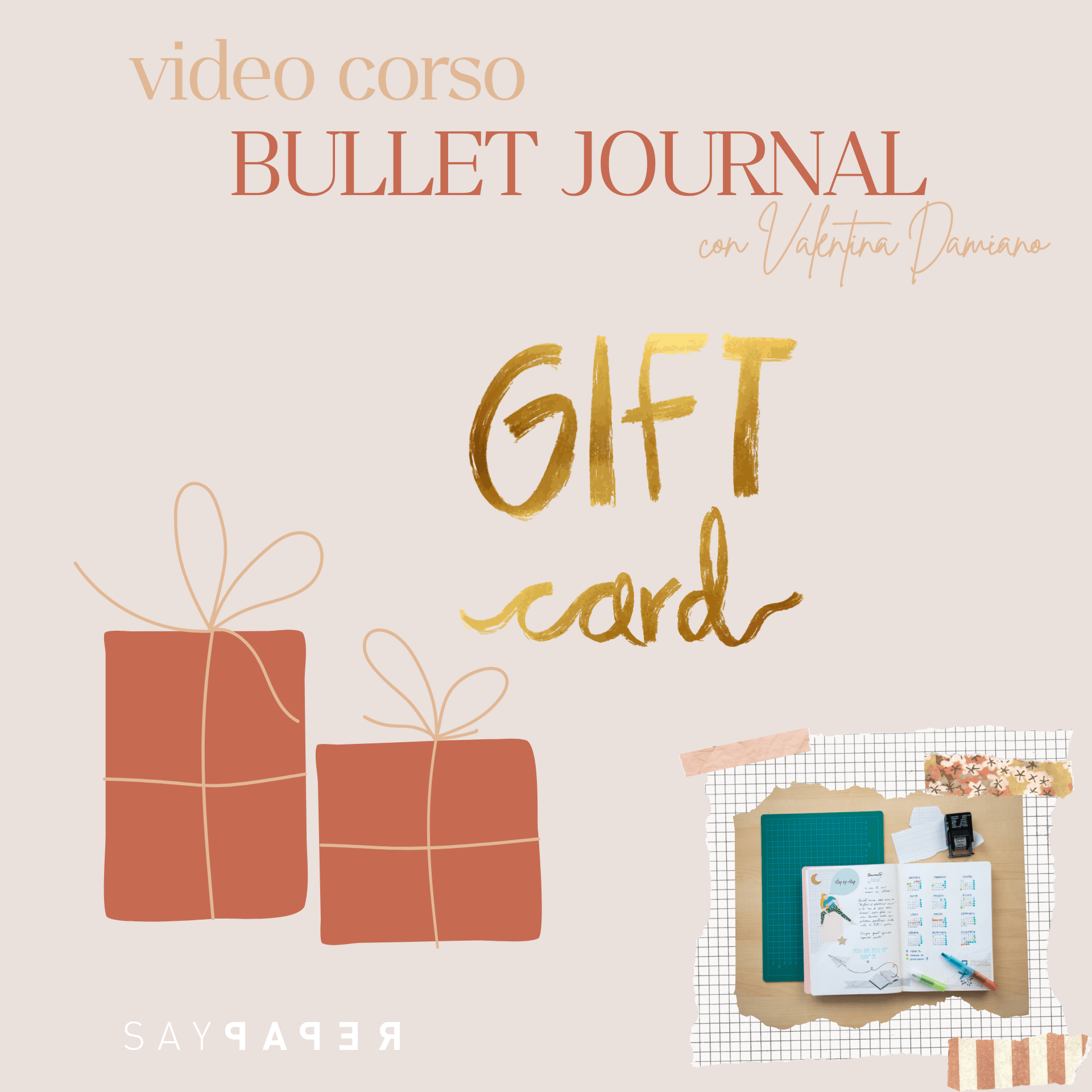 SayPaper Workshop 49,00 € Gift Card - Video Corso BULLET JOURNAL