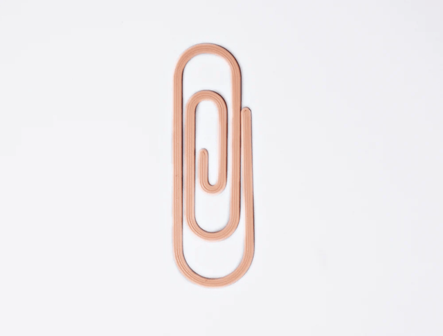 The Completist Accessori Pink Bookmark Paperclip