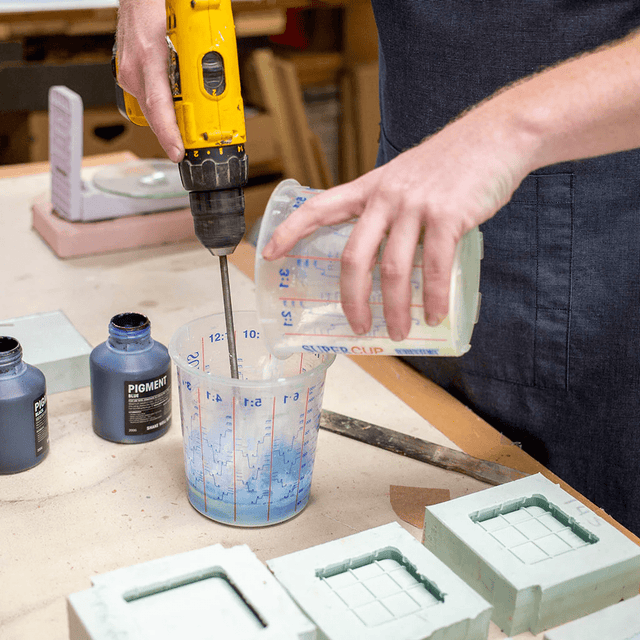 Block Design Accessori per la scrivania Tile - Square Dish Blue