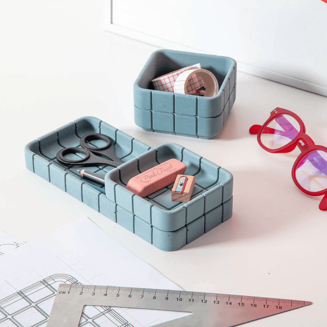 Block Design Accessori per la scrivania Tile - Tray Blue