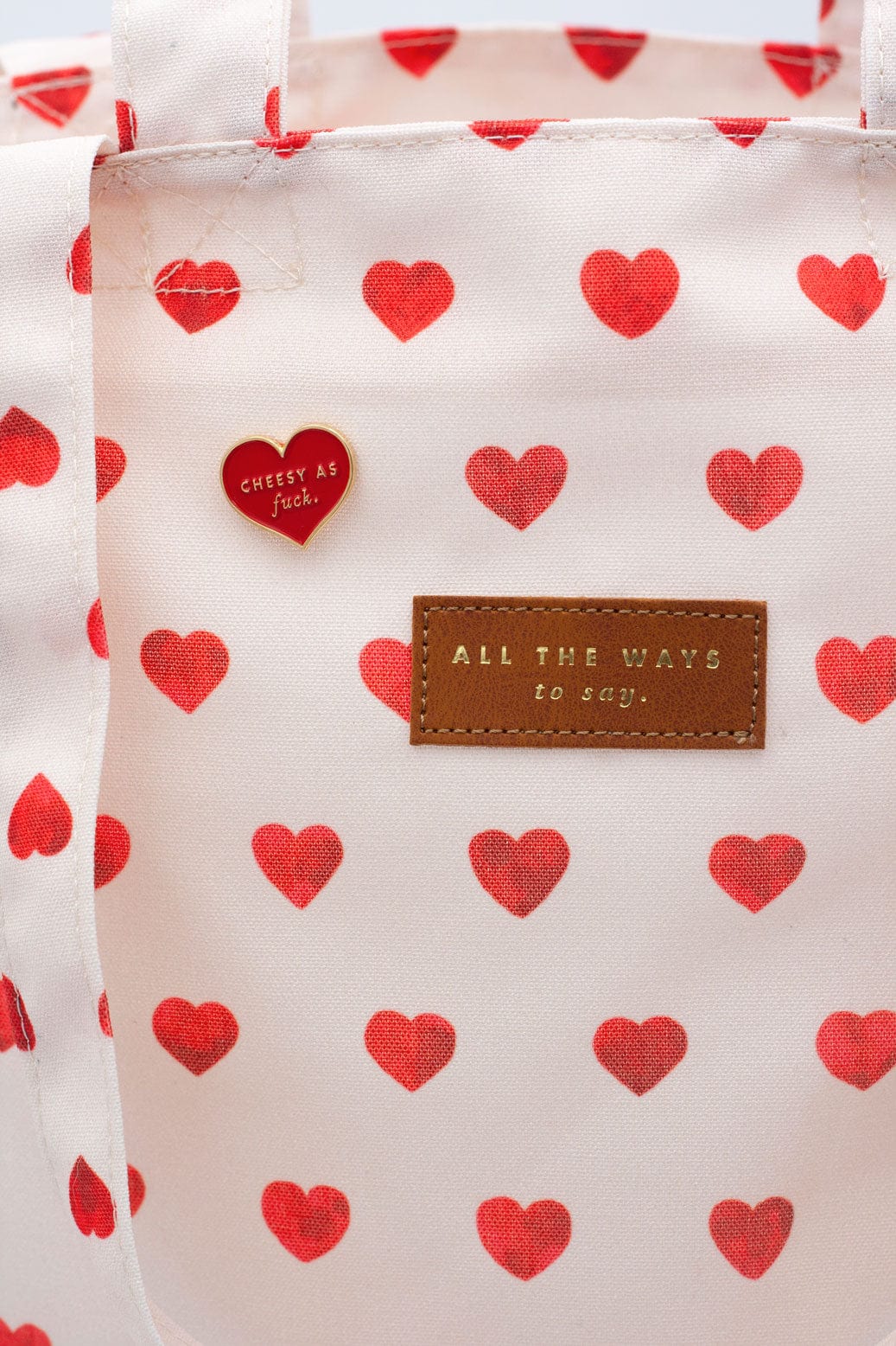 All The Way To Say Accessori Tote Bag Hearts