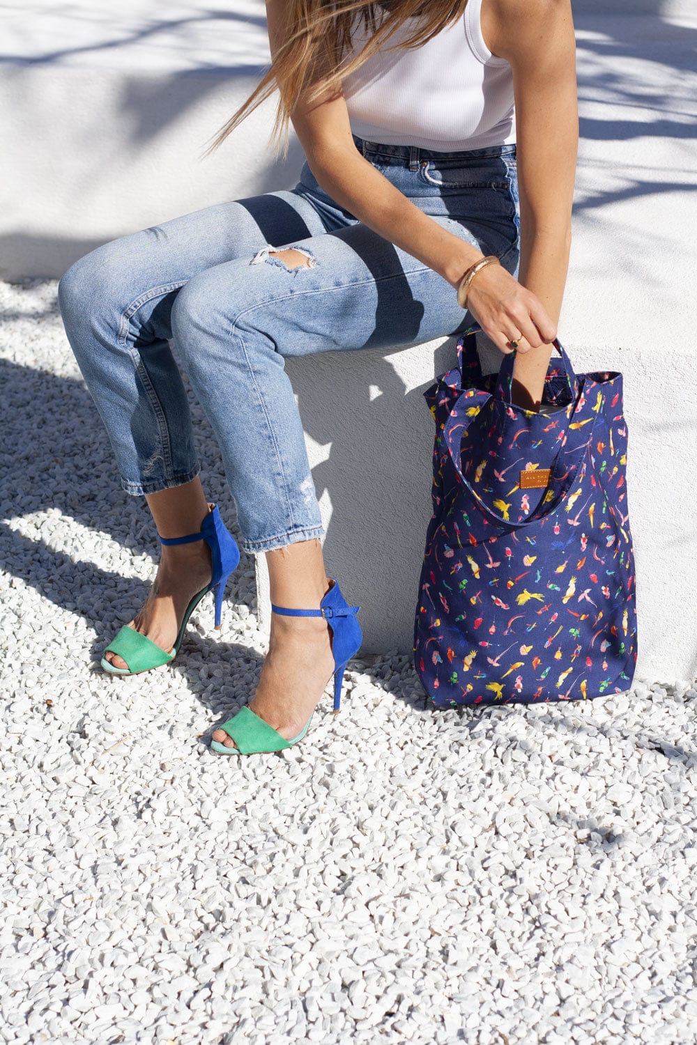 All The Way To Say Accessori Tote Bag Neon Birds