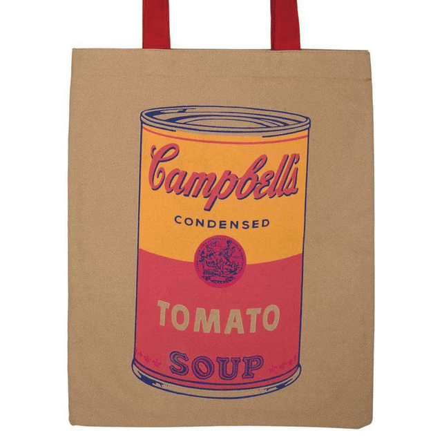 Galison Bags Totebag Andy Warhol con spille - Campbell's Soup