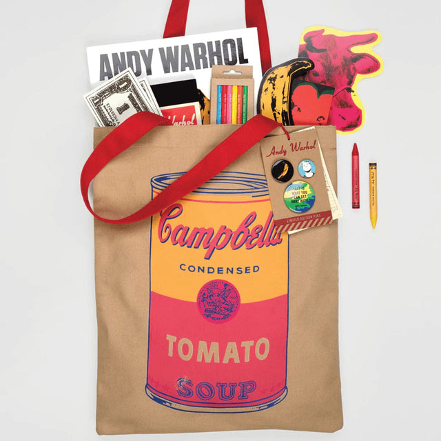 Galison Bags Totebag Andy Warhol con spille - Campbell's Soup