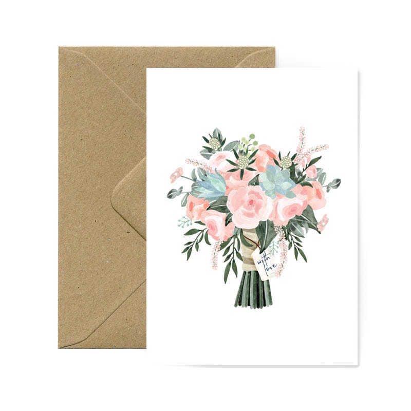 All The Way To Say Biglietto Biglietto Bouquet with love