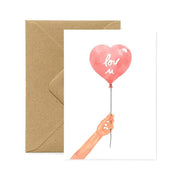 All The Way To Say Biglietto Biglietto Heart Balloon